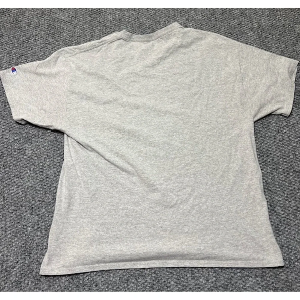 Champion Men's XL Gray Graphic Print Cotton Knit Short Sleeve T-Shirt Crew Neck - Picture 3 of 6